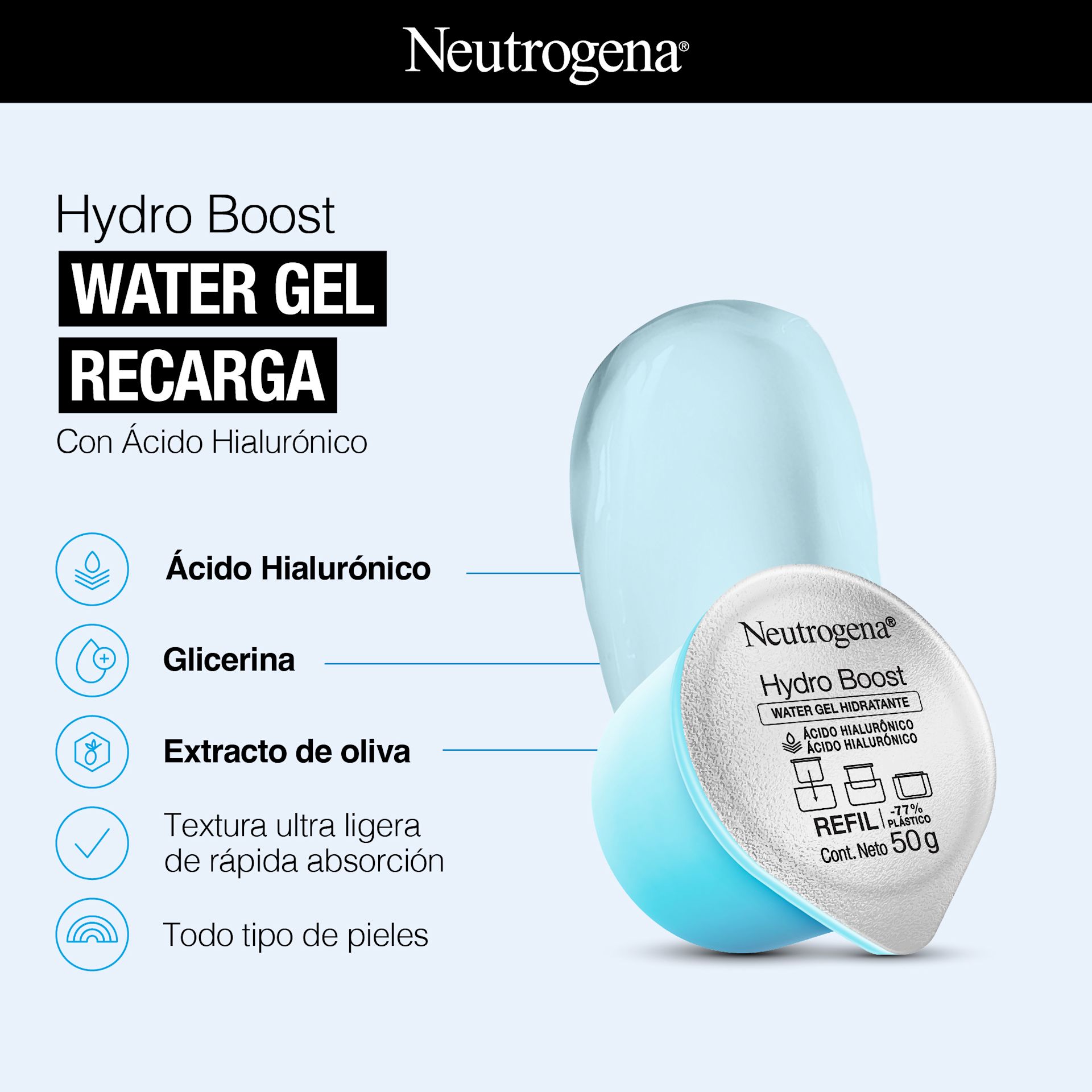 NEUTROGENA® HYDRO BOOST® Water Gel Formato Recarga - Image 4 - Neutrogena - es-AR