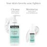 Neutrogena® Acne-Fighting Skincare Solutions: Cleanse with Evenly Clear™ Acne Cleanser then Moisturize with Evenly Clear™ Acne Gel Moisturizer