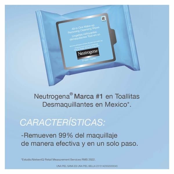 Toallitas desmaquillantes 25pzs características