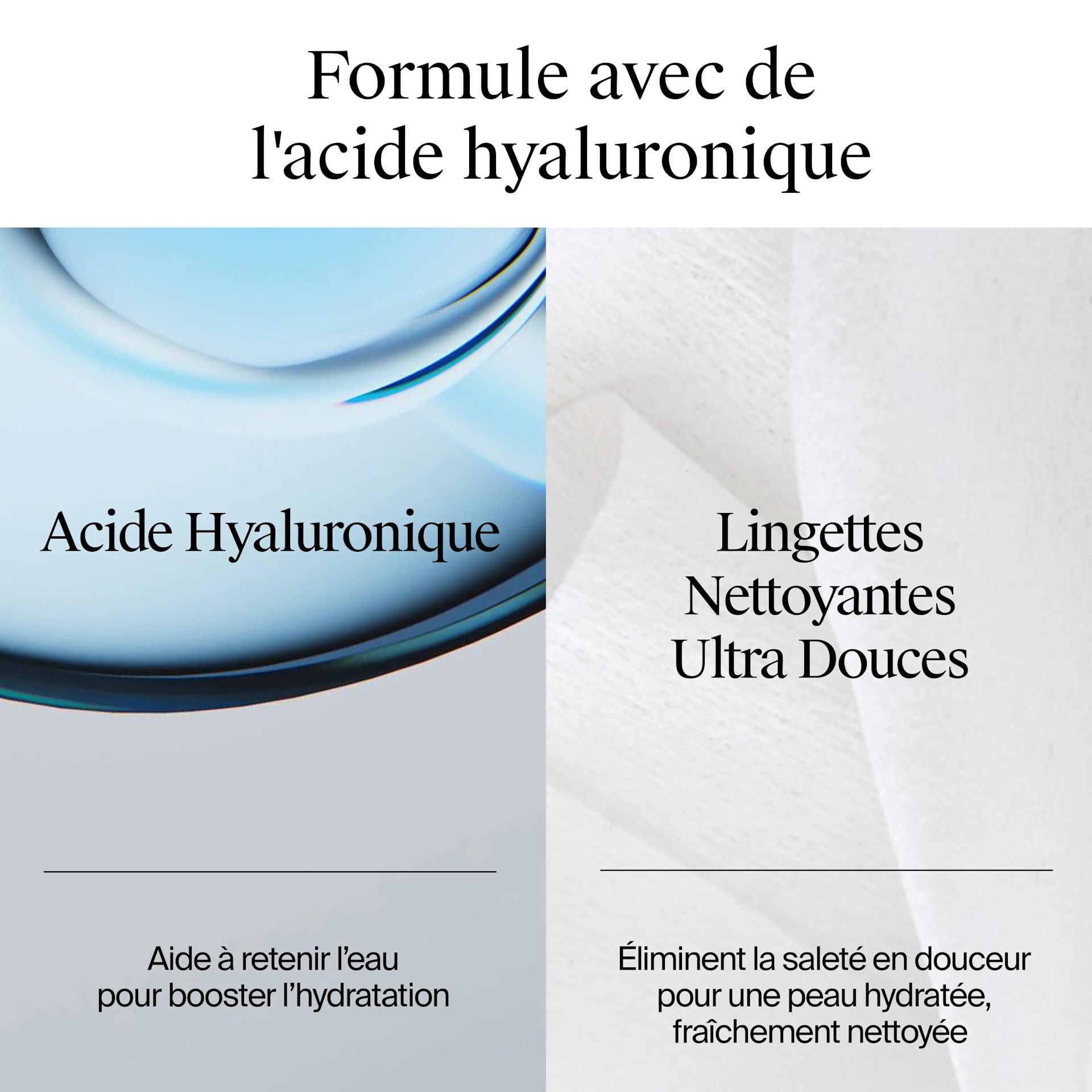 Hydro Boost Lingettes Nettoyantes Ultra Douces