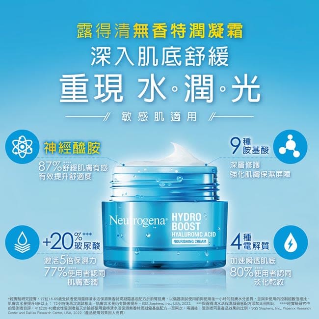 露得清水活保濕無香特潤凝霜 - 特別推薦 - Image 3 - neutrogena.com.tw - zh-Hant-TW