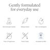 Gently formulated for everyday use: dermatologist and allergy tested, fragrance/dye free, non-comedogenic, accepted by NEA.