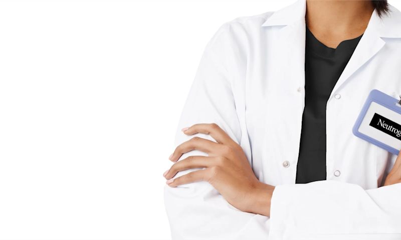 Dermatologist wearing lab coat