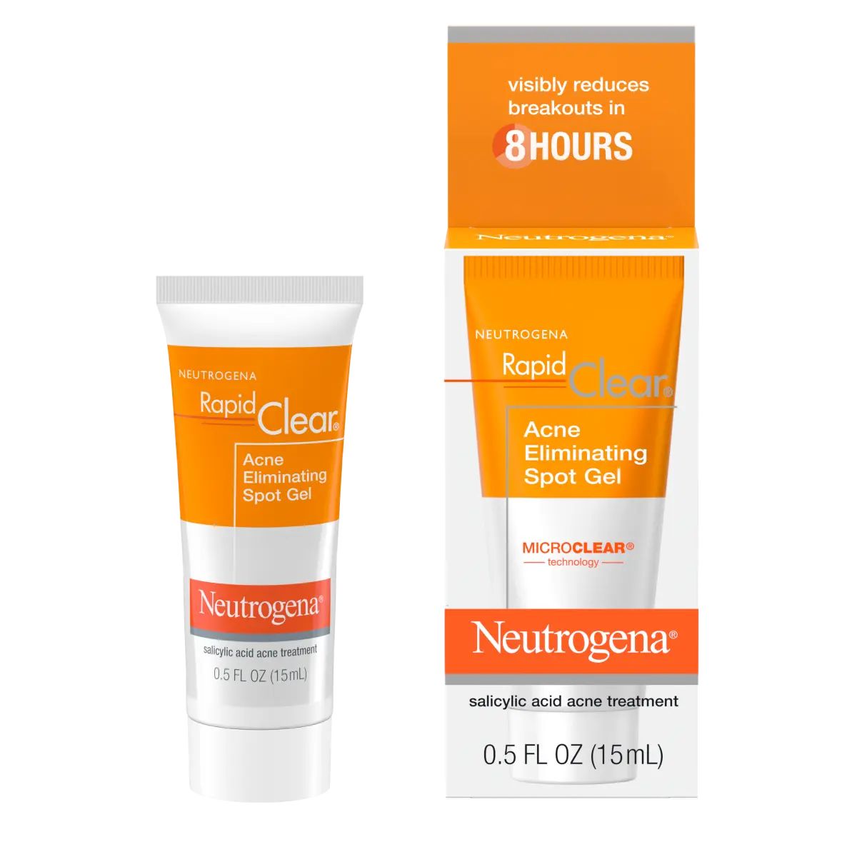 Neutrogena® Rapid Clear Acne Eliminating Spot Gel, 0.5 Fl. Oz, container outside package