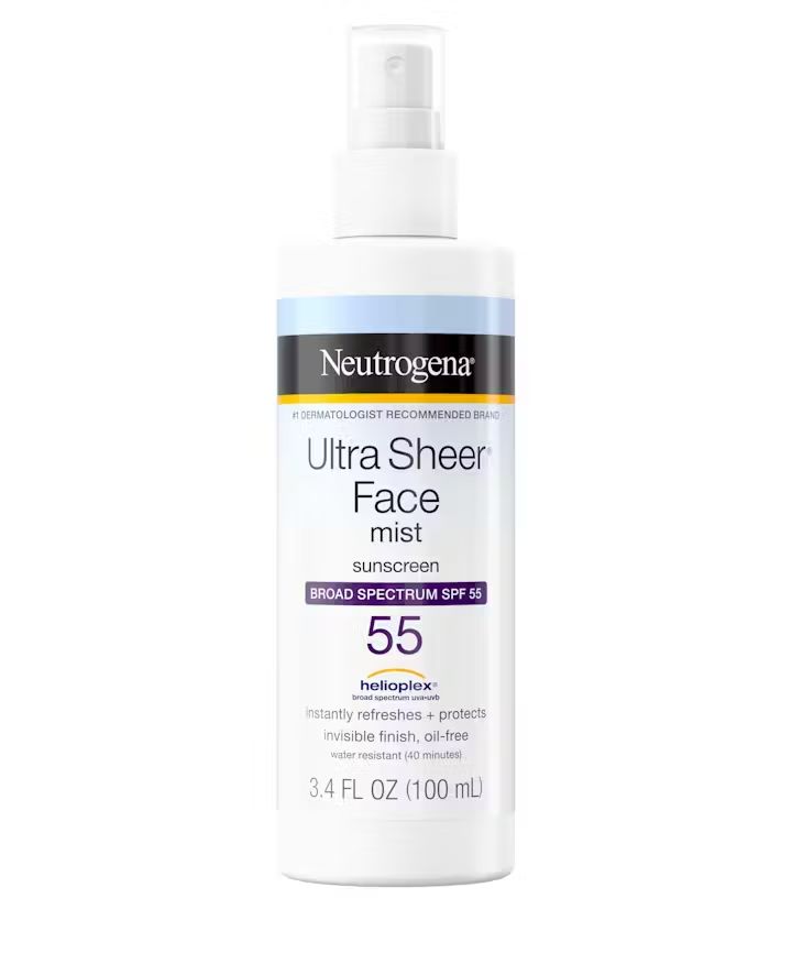 Ultra Sheer® Face Mist Sunscreen Broad Spectrum SPF 55, front of the package