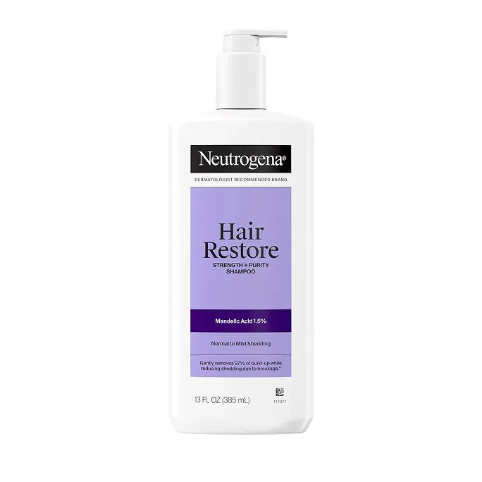 Neutrogena® Hair Restore Strength + Purity Shampoo, front of the packaging card image
