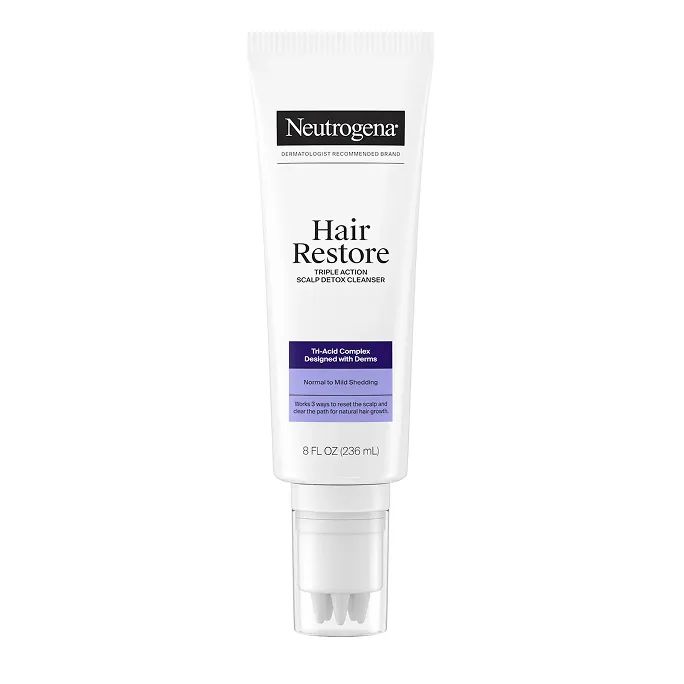 Neutrogena® Hair Restore Triple Action Scalp Detox Cleanser, front packaging card image