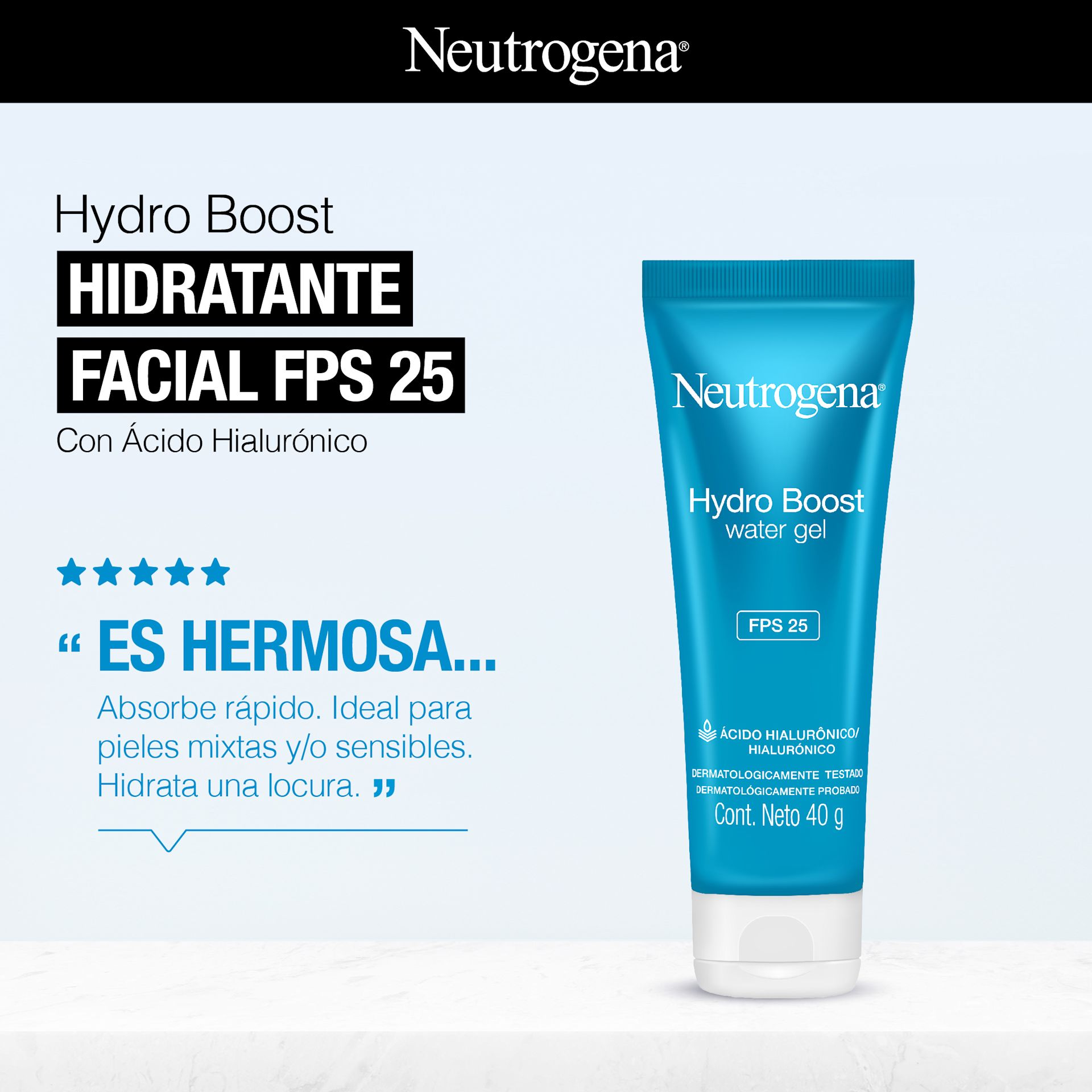 NEUTROGENA® HYDRO BOOST® Water Gel FPS 25 - Image 5 - Neutrogena - es-AR