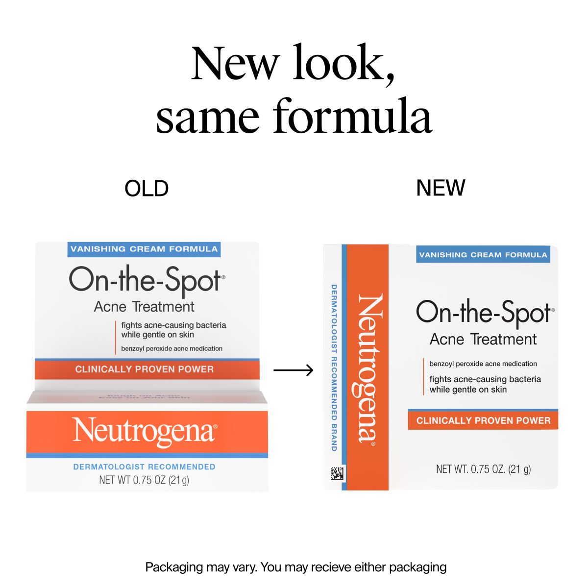 Neutrogena® On-The-Spot Acne Treatment New Look Same Formula