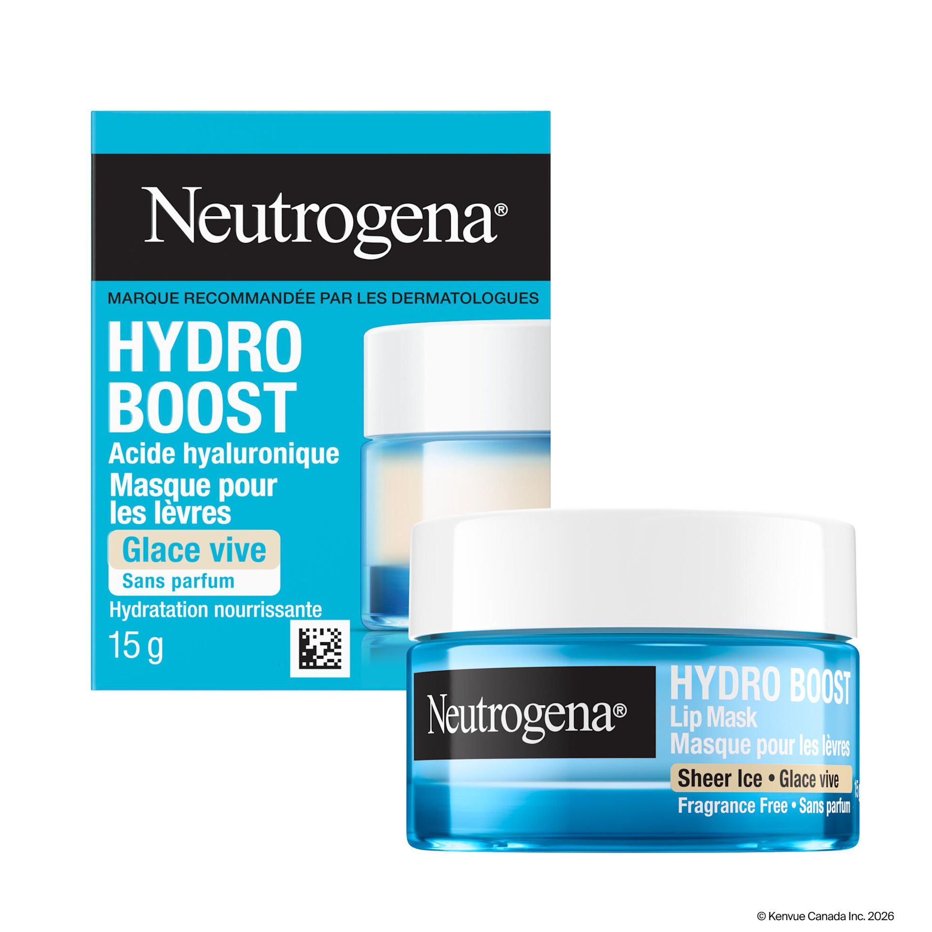 Neutrogena® Hydro Boost Acide Hyaluronique masque pour les lèvres, glace vive