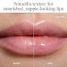 Neutrogena® Hydro Boost Lip Oil: Before and After image, smooths texture for nourishes supple-looking lips