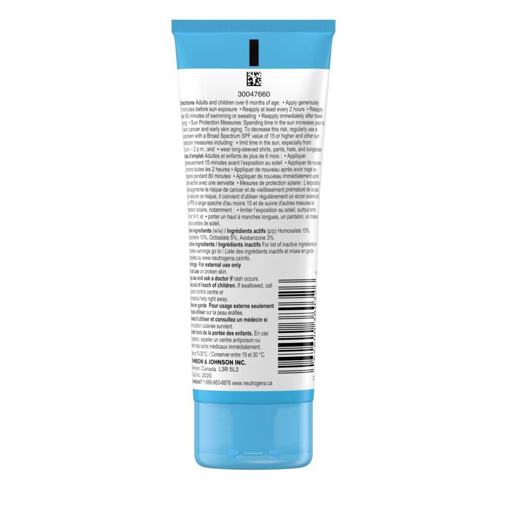 Information sur la lotion écran solaire hydro-gel Hydro Boost