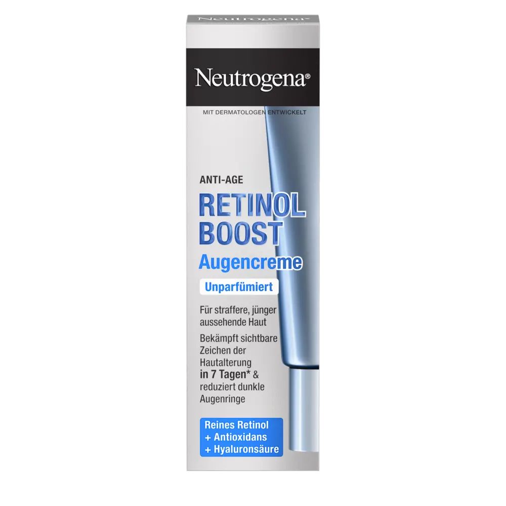 Packshot Neutrogena® Retinol Boost Augencreme Packungsvorderseite