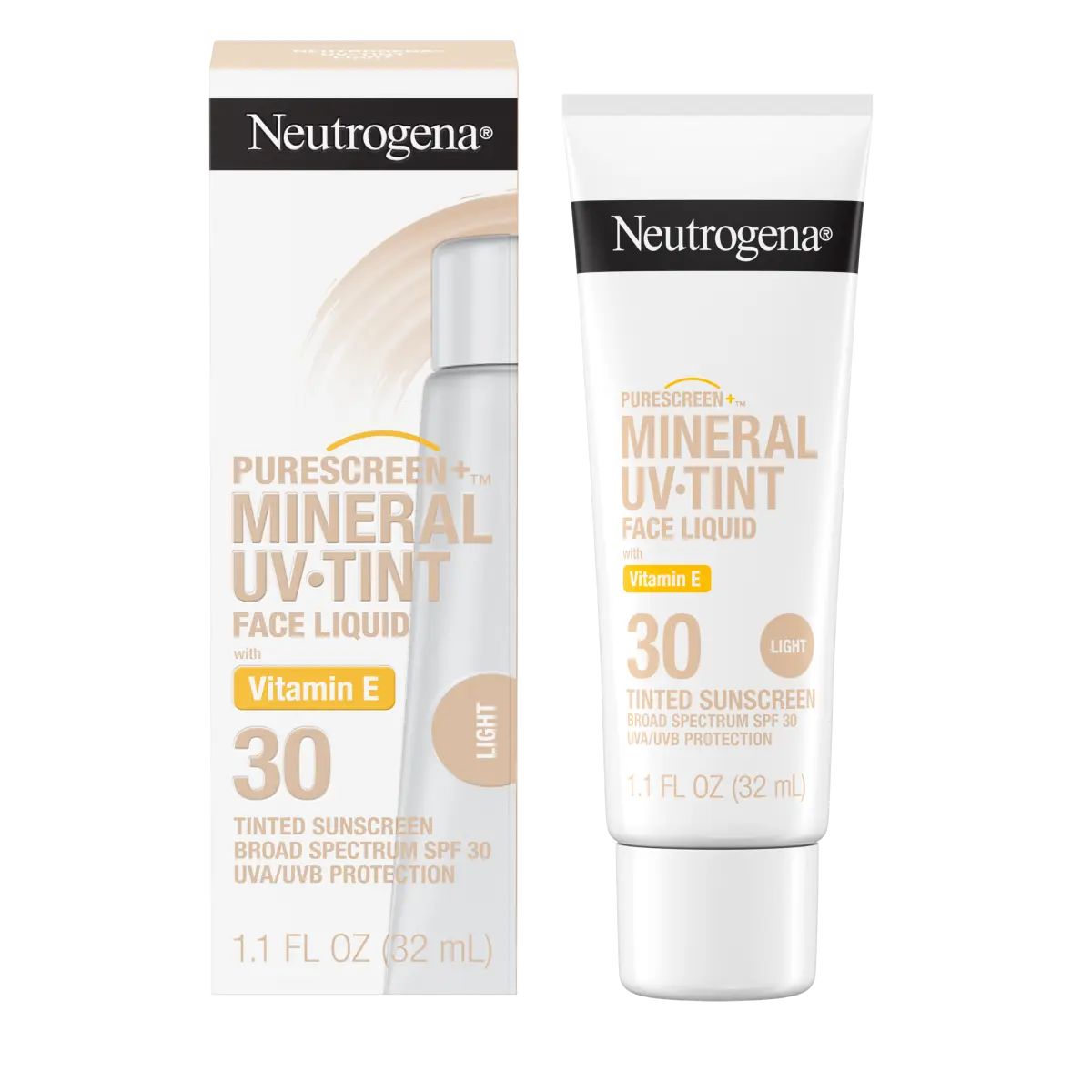 Neutrogena® Purescreen+ Mineral UV-Tint Face Liquid SPF 30 with Vitamin E in Light shade