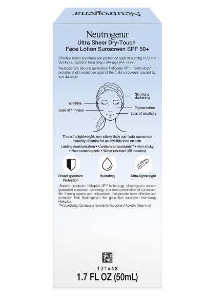 Neutrogena® Ultra Sheer Dry-Touch Face Lotion Sunscreen SPF50 PA++++ 50ml