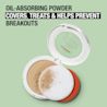 Oil-absorbing powder covers, treats & helps prevent breakouts with applicator puff