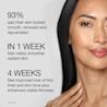 Woman touching her neck with text, '93% said their skin looked smooth, renewed, and rejuvenated'
