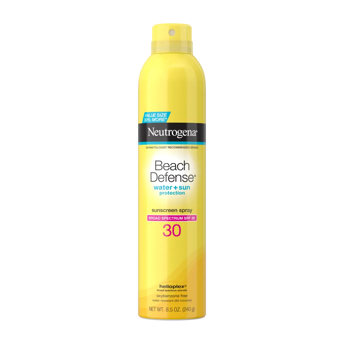 Neutrogena Beach Defense Water + Sun Protection Sunscreen Spray SPF 30, spray can