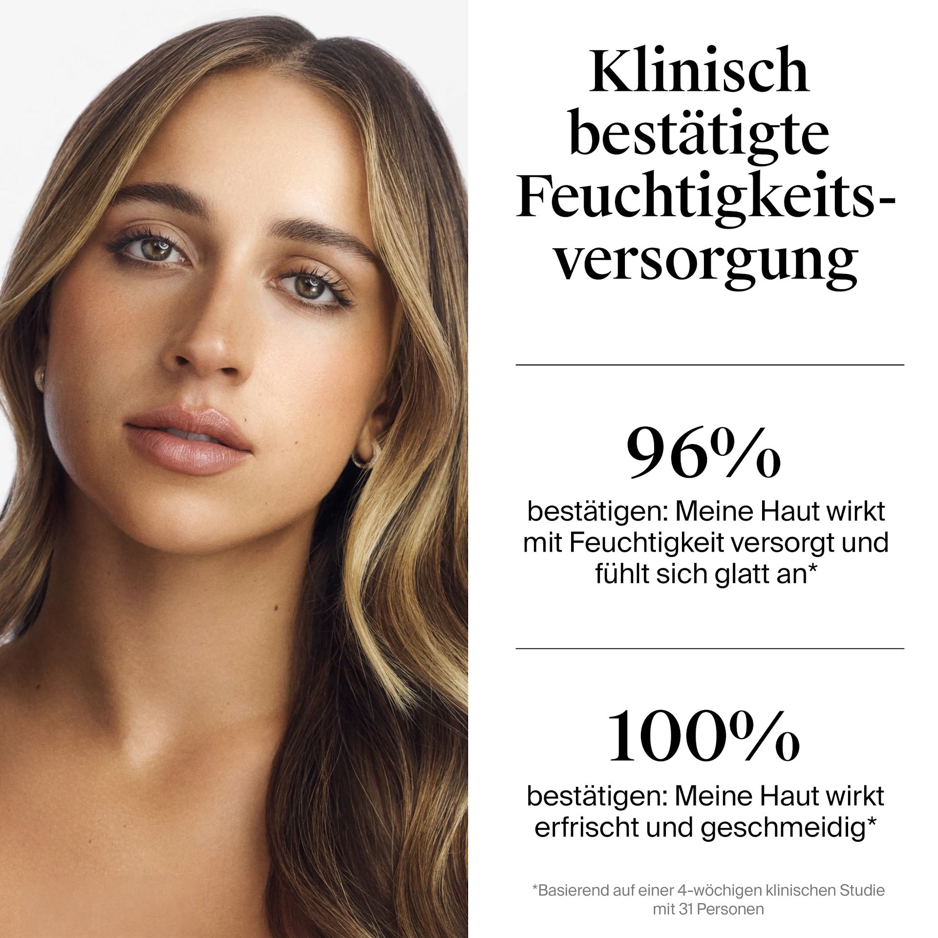 Klinisch bestätigte Feuchtigkeitsversorgung