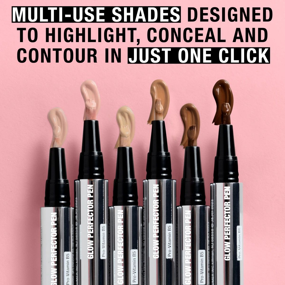 Neutrogena® Glow Perfector Pen lineup for highlight, conceal, contour in one click