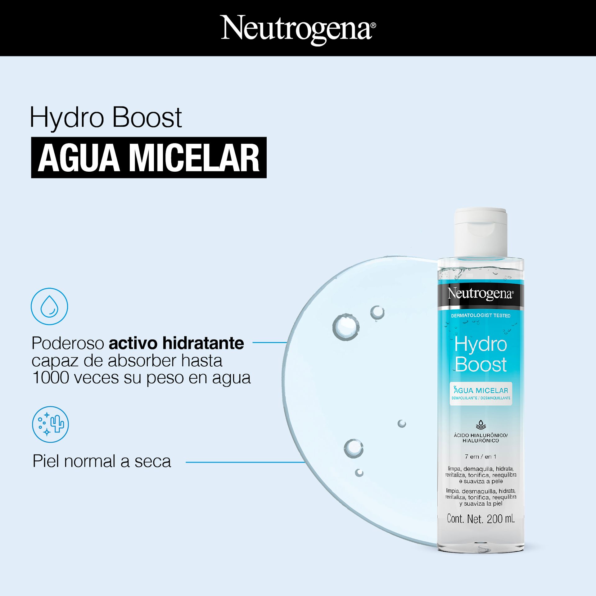 NEUTROGENA® HYDRO BOOST® Agua Micelar - Image 4 - Neutrogena - es-AR