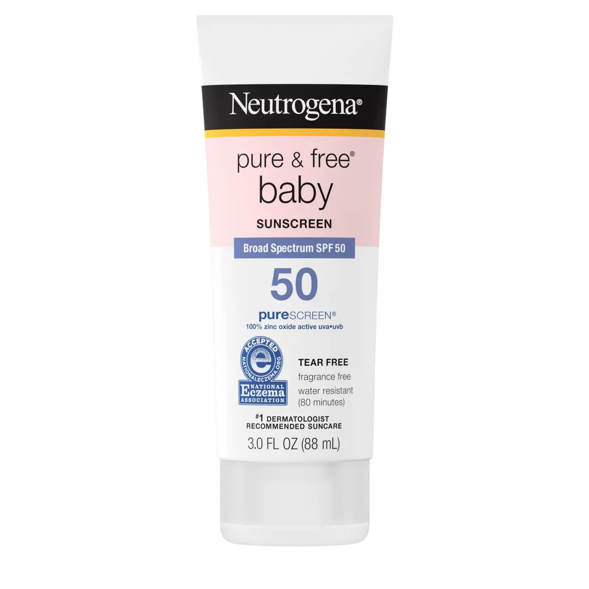 Neutrogena® Pure & Free® Baby Sunscreen Lotion Broad Spectrum SPF 50 Front of Pack