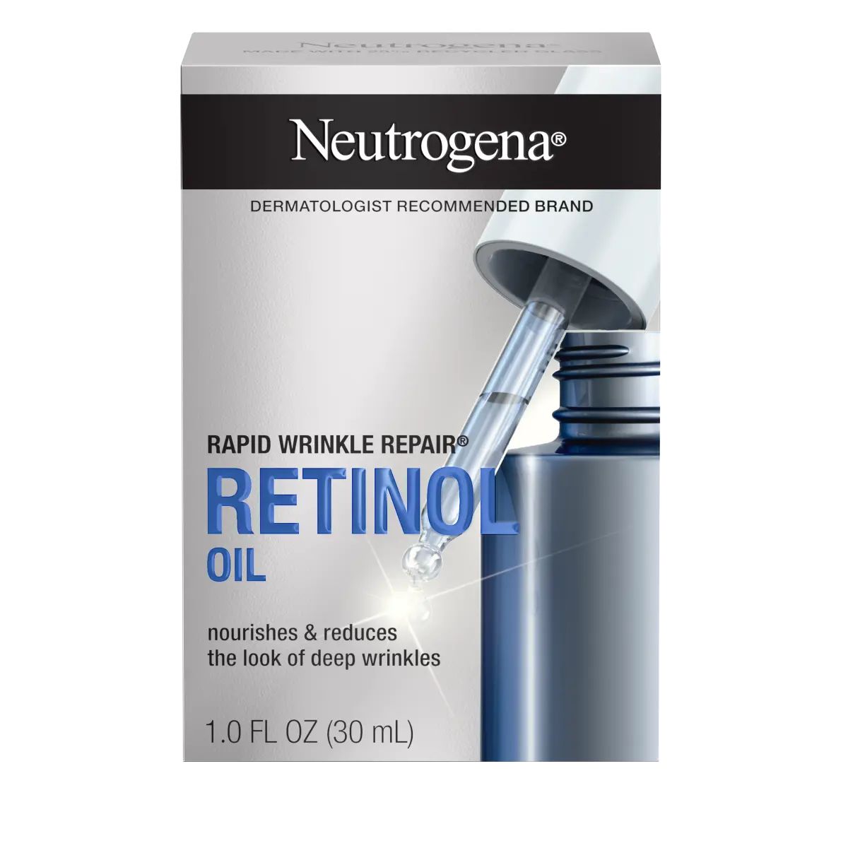 Neutrogena Rapid Wrinkle Repair® Anti-Wrinkle .3% Retinol Lightweight Facial Oil, front image