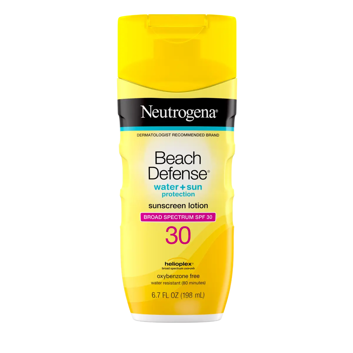 Neutrogena Beach Defense Water + Sun Protection Sunscreen Lotion SPF 30, 6.7 fl oz lotion