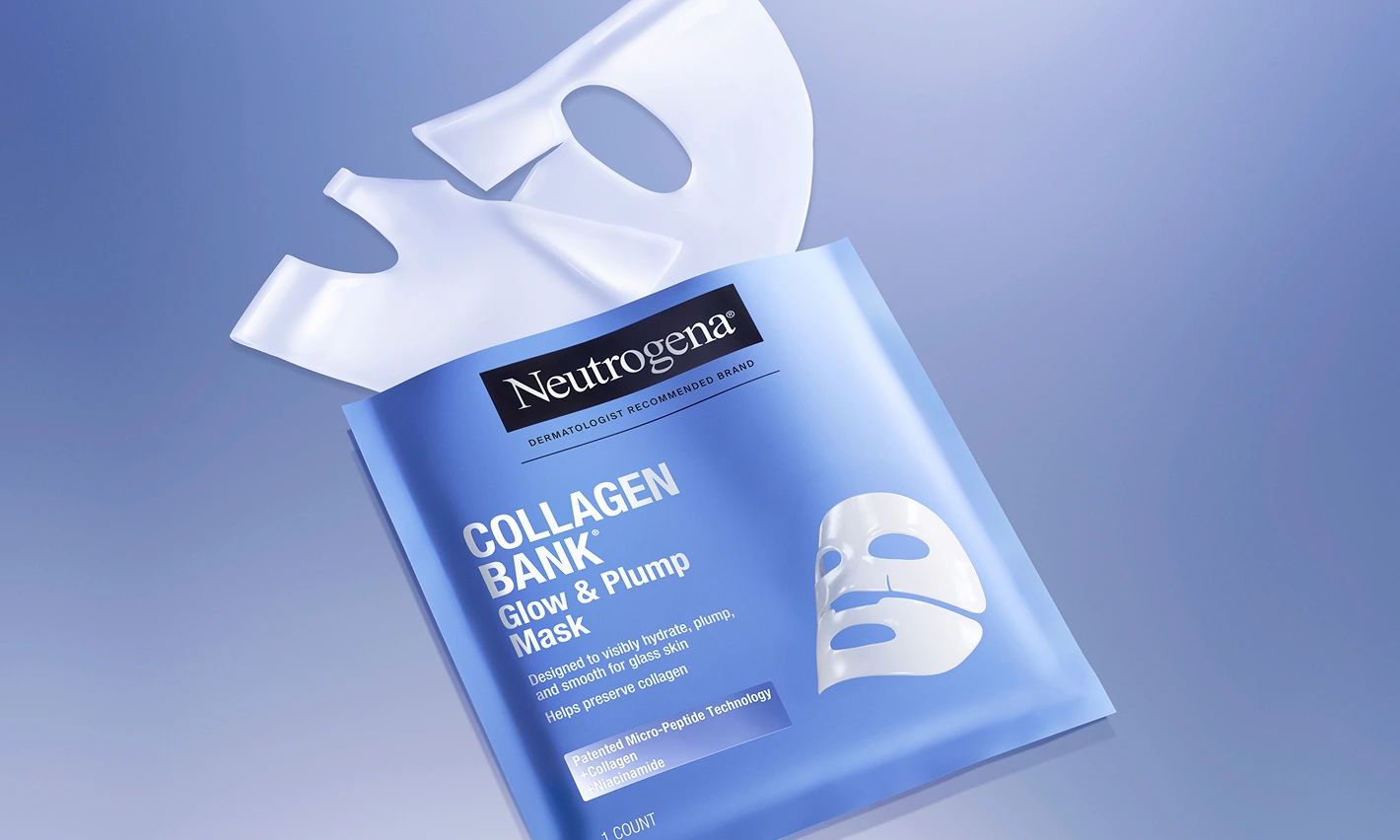 Sample Image Neutrogena® Collagen Bank® Glass Skin Mask Front of Pack