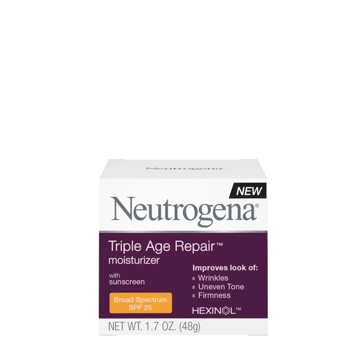Neutrogena® Triple Age Repair Moisturizer Broad Spectrum SPF 25 Front of Packaging