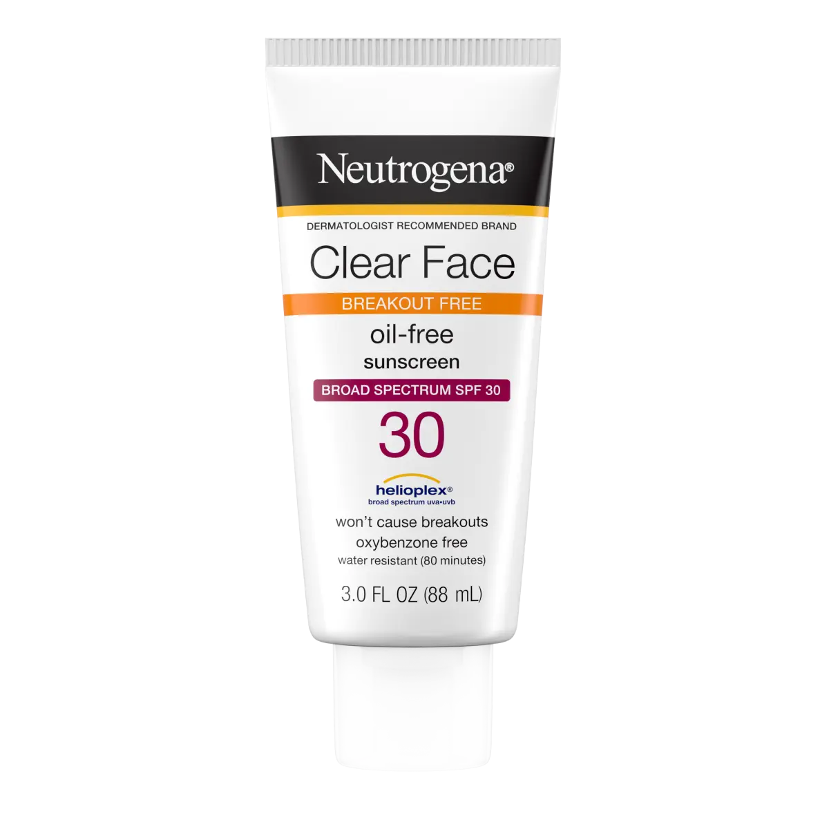Neutrogena Clear Face Liquid Lotion Sunscreen SPF 30, 3 fl oz lotion