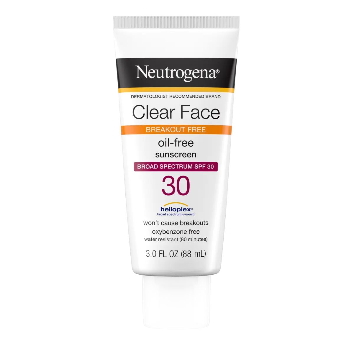 Neutrogena Clear Face Break-Out Free Liquid Lotion Sunscreen Broad Spectrum SPF 30
