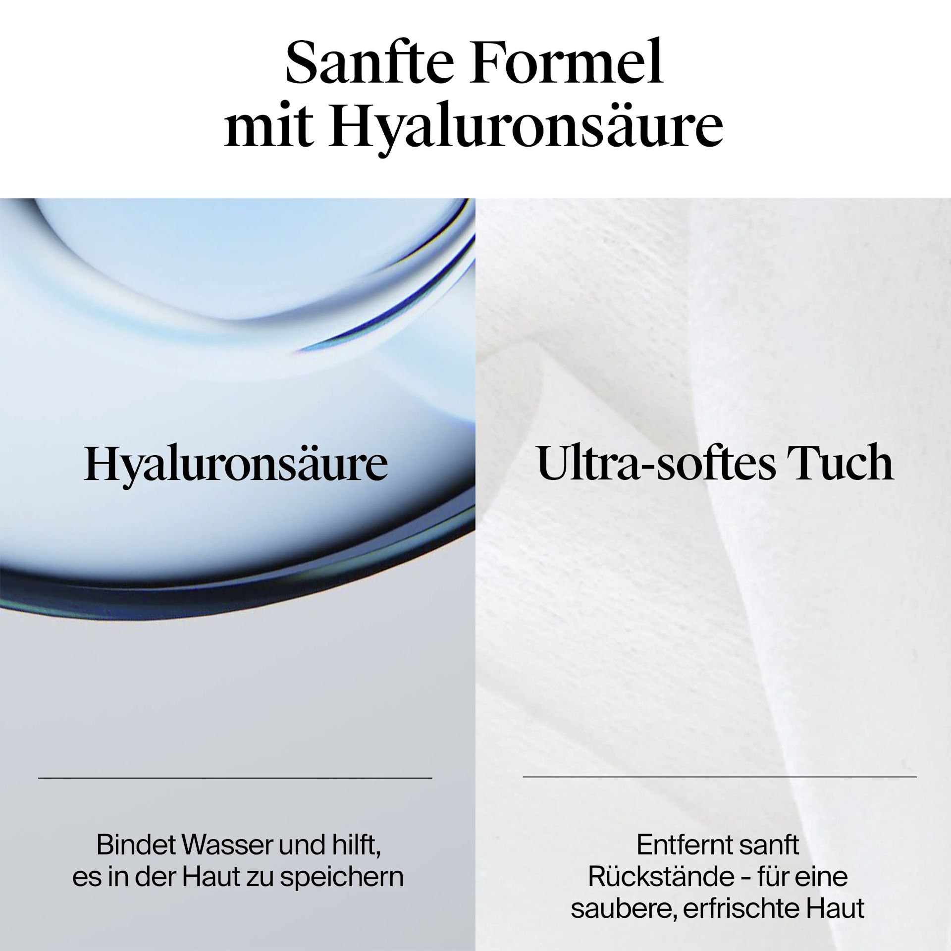 Sanfte Formel mit Hyaluronsäure