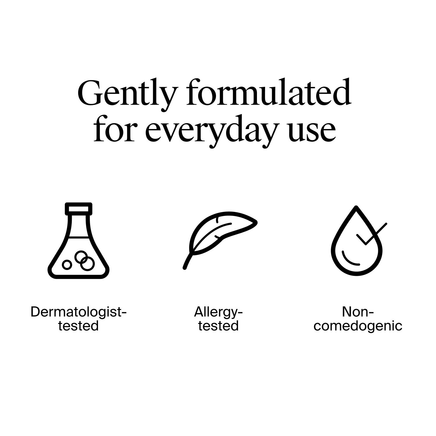 Product claims for Neutrogena Hydro Boost Gel Cream indicate that it is allergy tested, dermatologist tested, and non-comedogenic.
