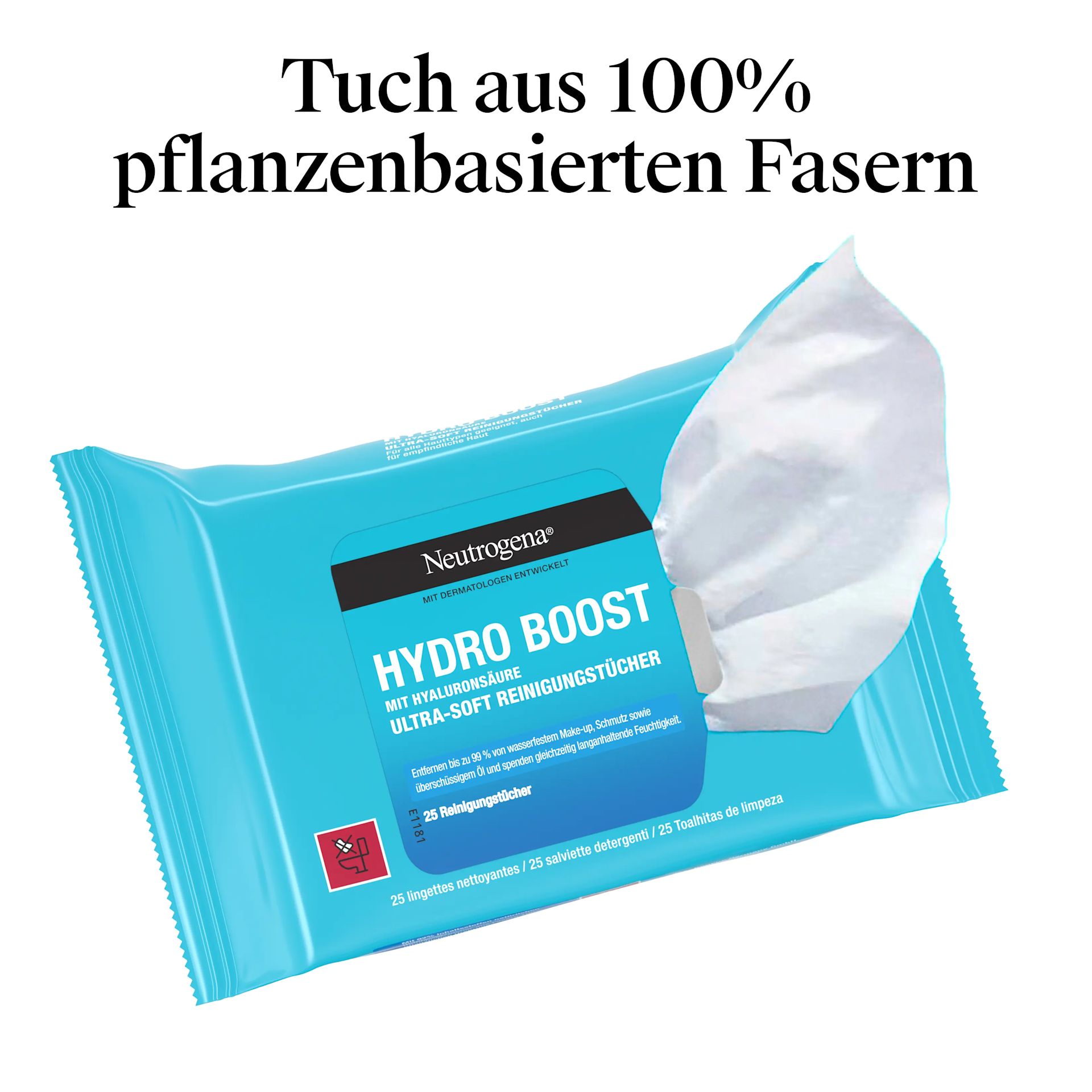 Tuch aus 100% pflanzenbasierten Fasern