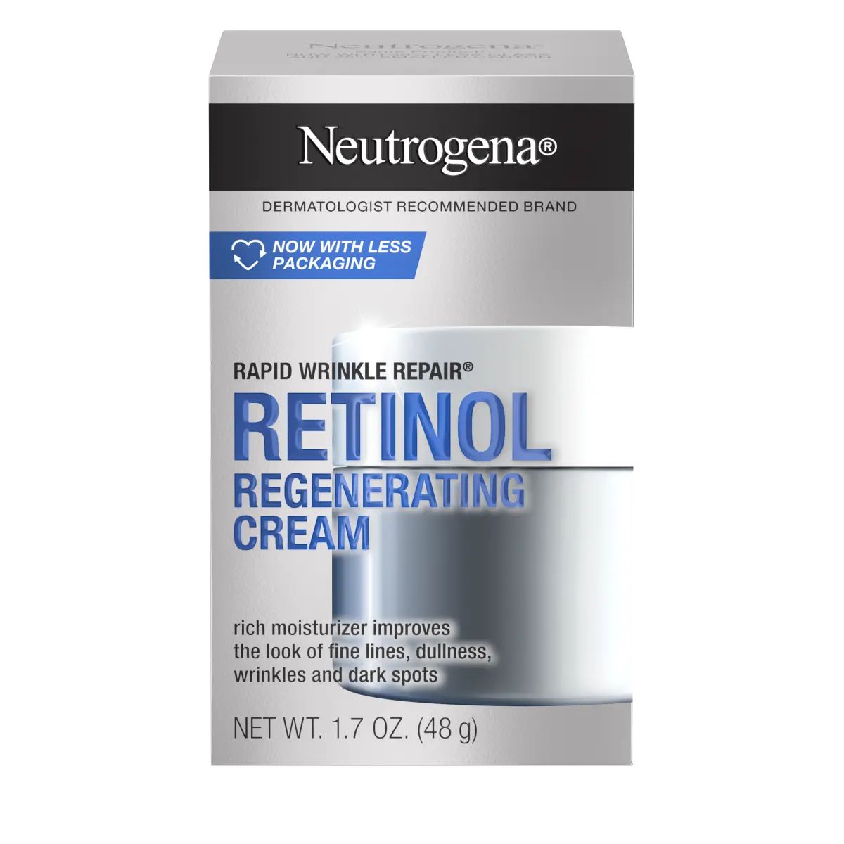 Neutrogena® Rapid Wrinkle Repair® Regenerating Anti-Wrinkle Retinol Cream + Hyaluronic Acid 1.7 oz Front of pack