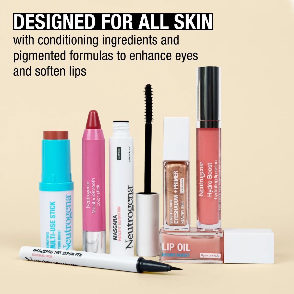 Neutrogena® makeup collection designed for all skin with conditioning pigmented formulas