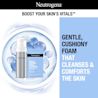 Neutrogena® foaming cleanser with water droplets, gentle cushiony foam cleanses and comforts skin