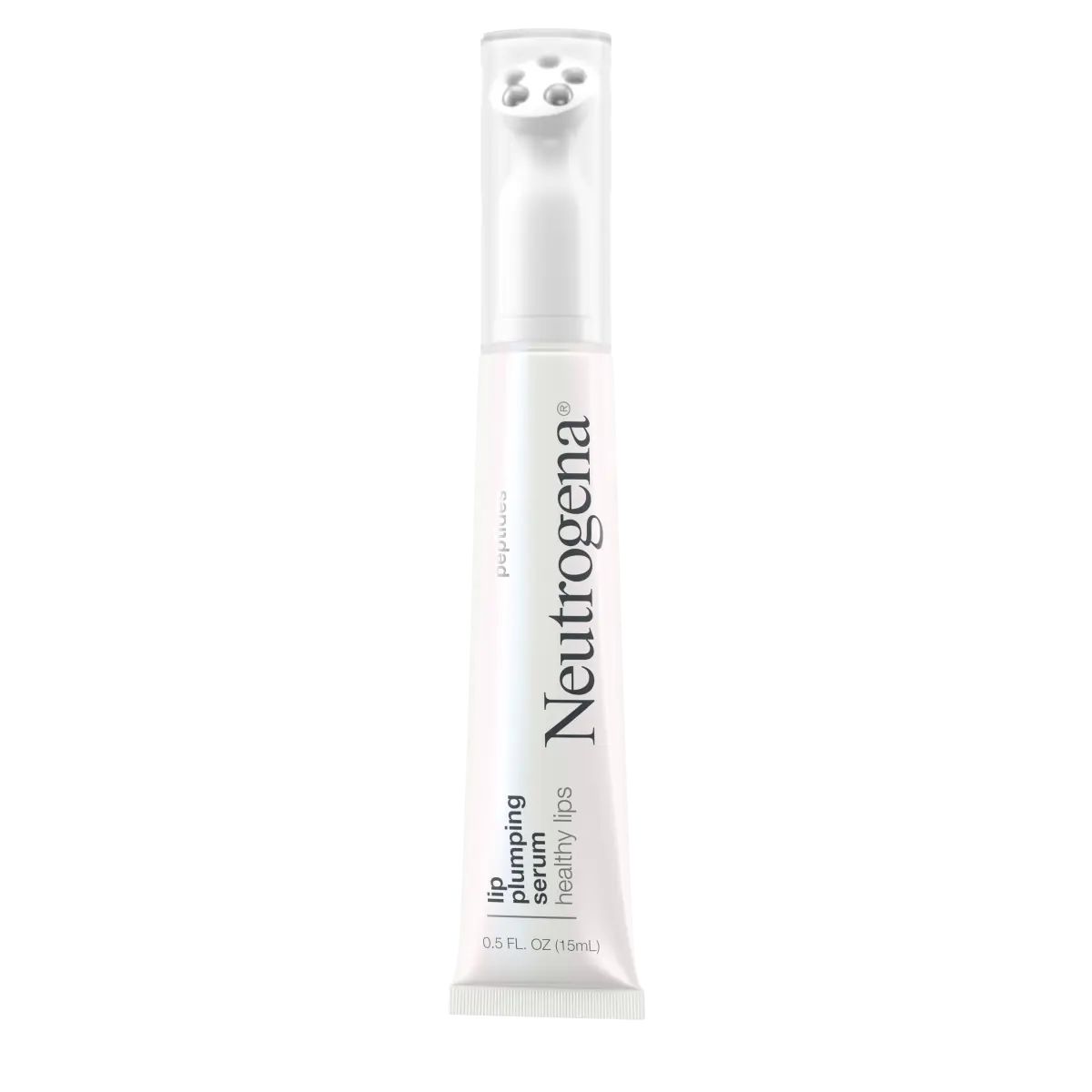 NTG_086800196310_US_MAKEUP_LIP_SERUM_.5OZ_00345.webp Neutrogena® Healthy Lips Lip Plumping Serum, 0.5 Fl. Oz, right angled package view
