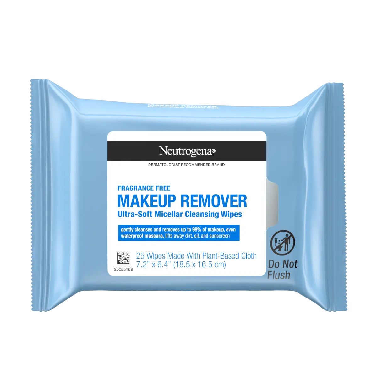 Fragrance-Free Makeup Remover Cleansing Wipes Front of Packaging