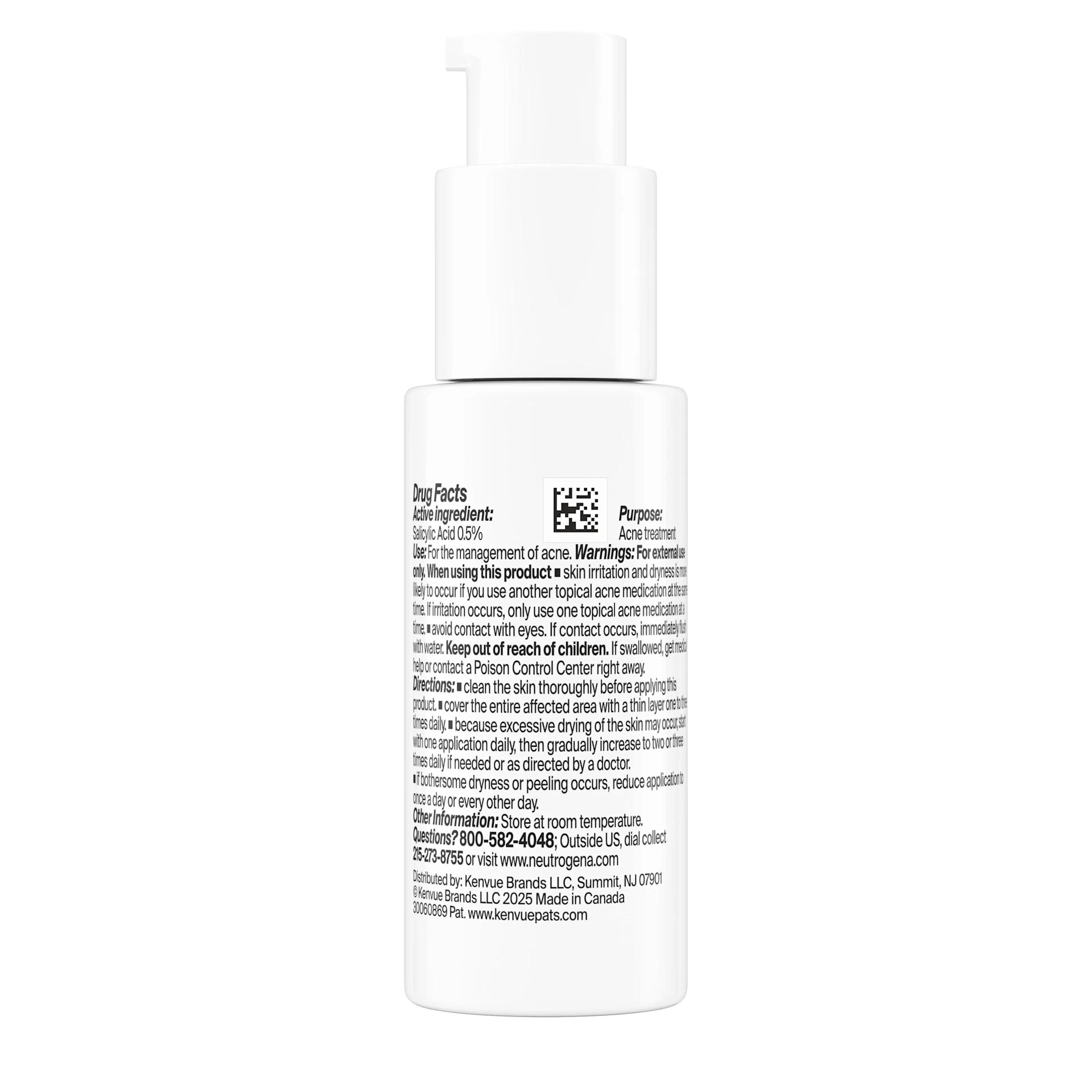 Evenly Clear™ Acne Gel Moisturizer Back of Packaging
