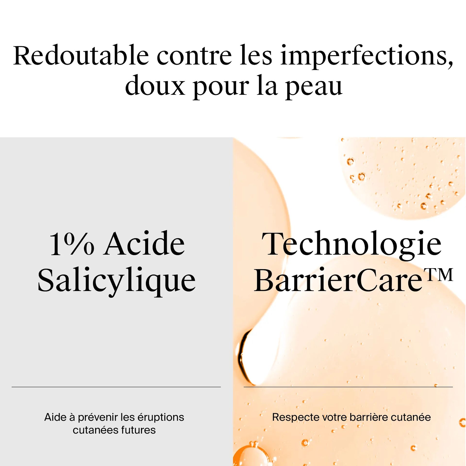 Anti-boutons : 2-en-1 nettoyant et masque
