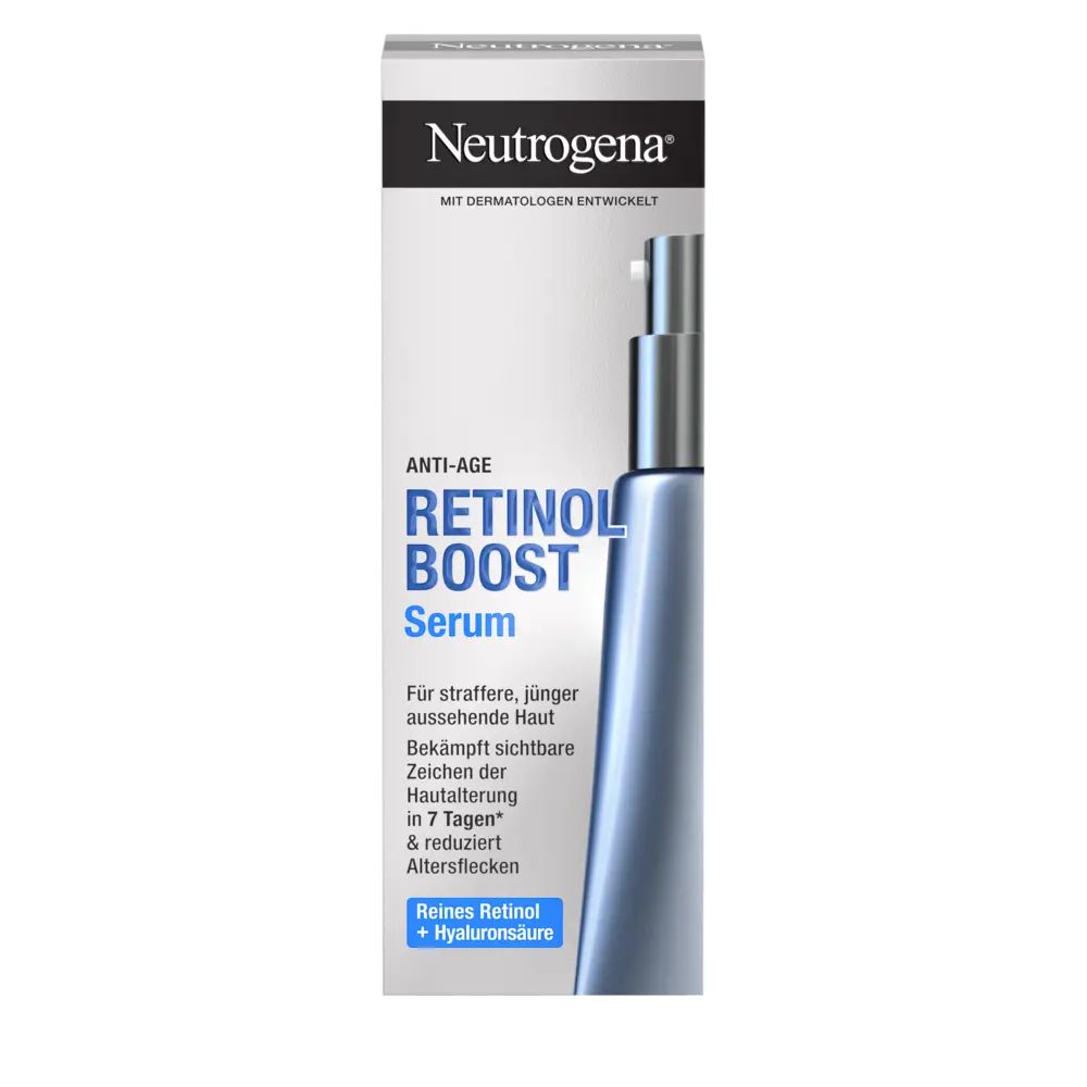 Packshot Neutrogena Retinol Boost Serum Packungsvorderseite