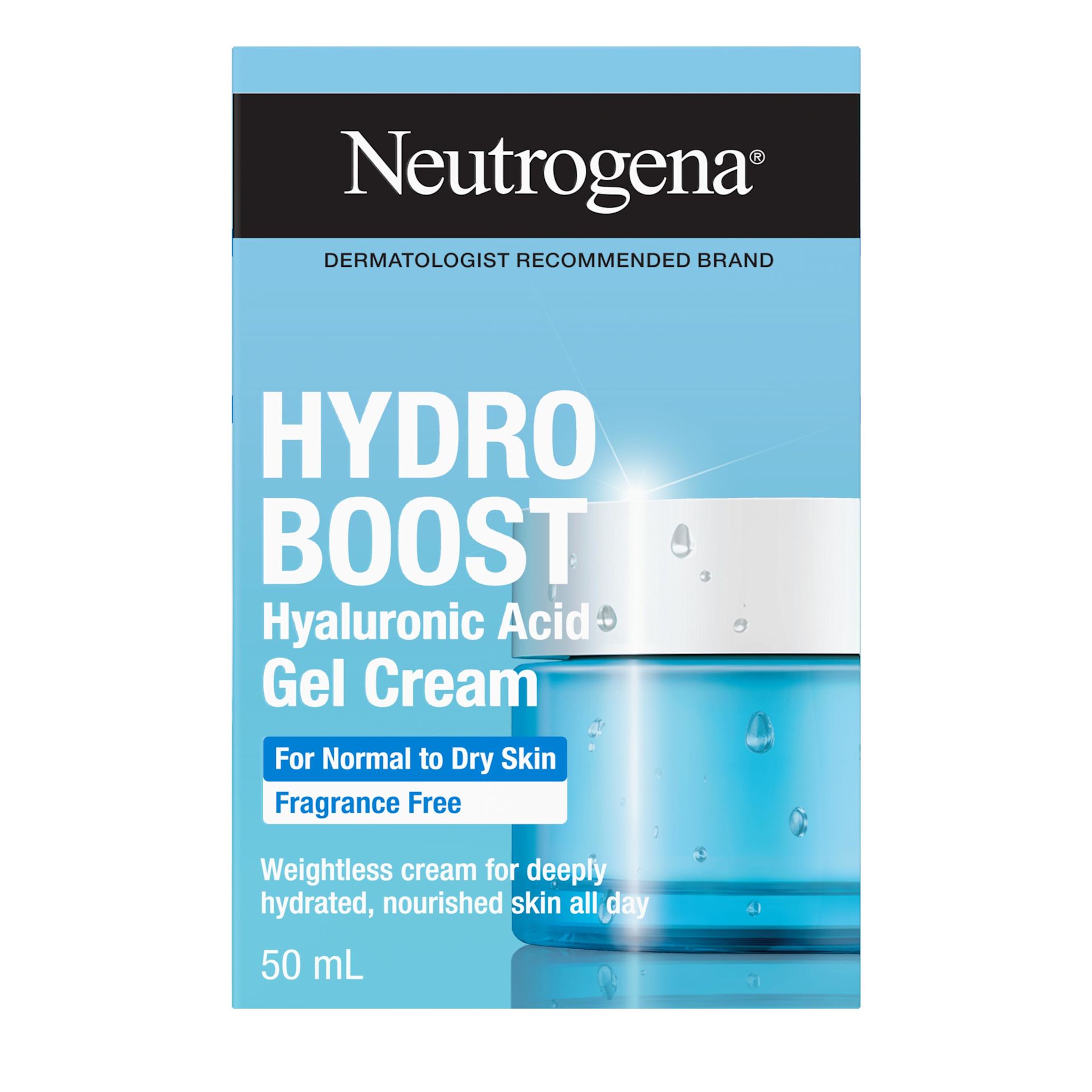 Pot de 50 ml du gel-crème Neutrogena® Hydro Boost, sans parfum