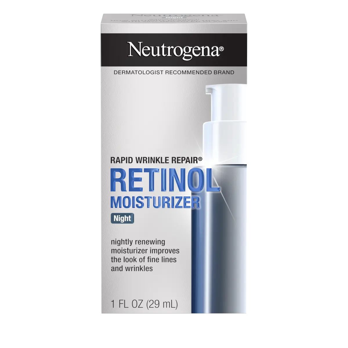 Neutrogena Rapid Wrinkle Repair® Night Face Moisturizer with Retinol, Hyaluronic Acid
