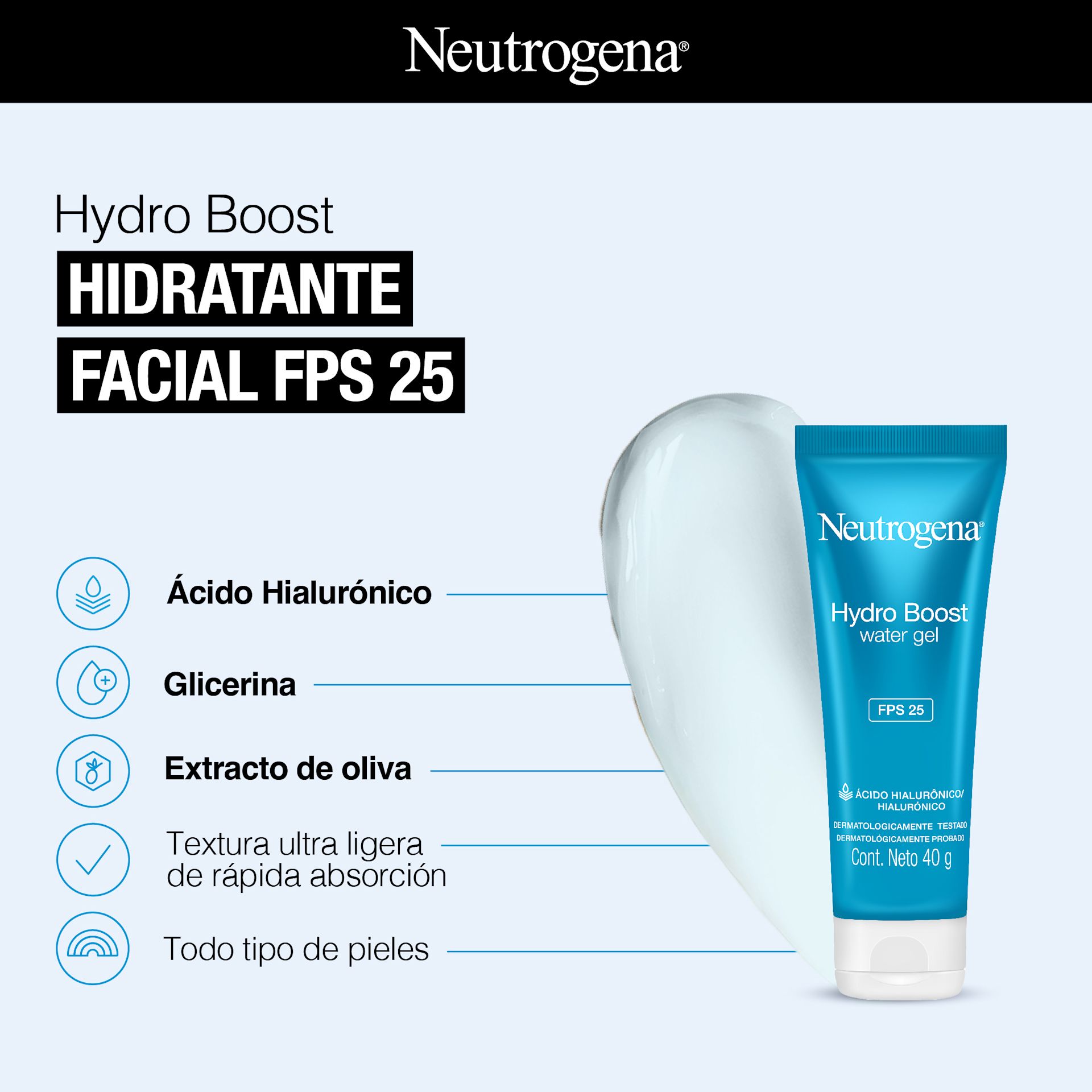 NEUTROGENA® HYDRO BOOST® Water Gel FPS 25 - Image 4 - Neutrogena - es-AR