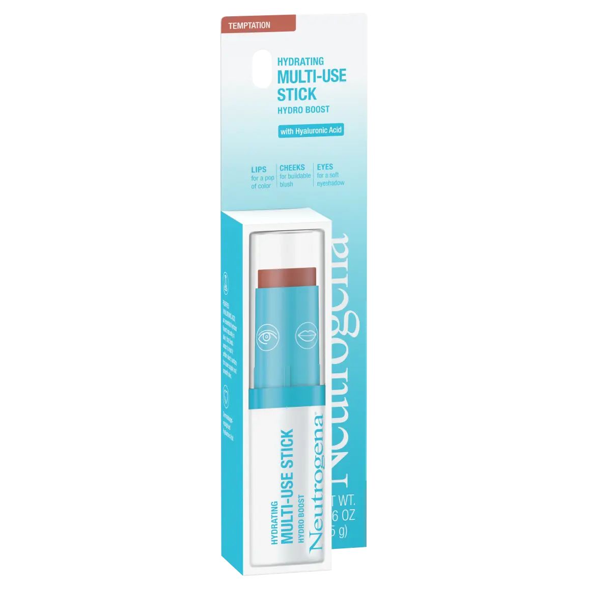 Hydro Boost Multi-Use Stick (Temptation shade) hydrates lips, cheeks, eyes with hyaluronic acid