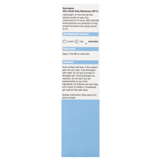 Neutrogena® Ultra Gentle Daily Moisturiser SPF15 100mL - Image 2 - Neutrogena - en-AU