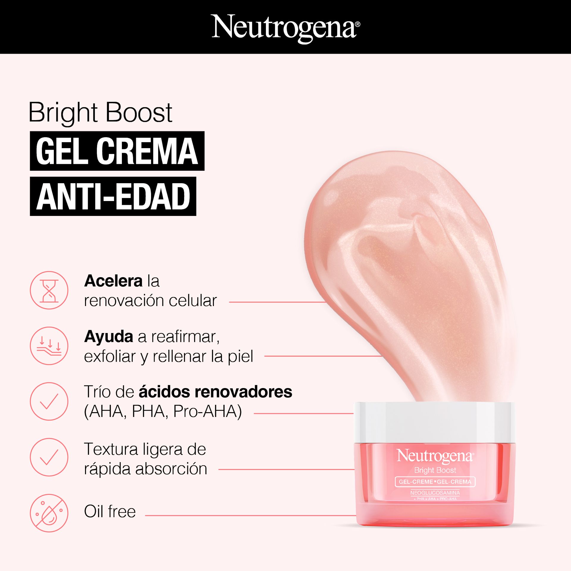 NEUTROGENA® Bright Boost Gel Face Cream 50g - Image 4 - Neutrogena - es-AR
