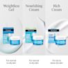 Front shot of three Neutrogena Hydro Boost moisturizer products with different formulas and textures